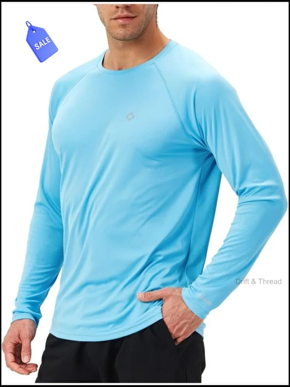 UPF 50+ Long Sleeve Rash Guard Sun Protection Shirt Quick Dry Lightweight for